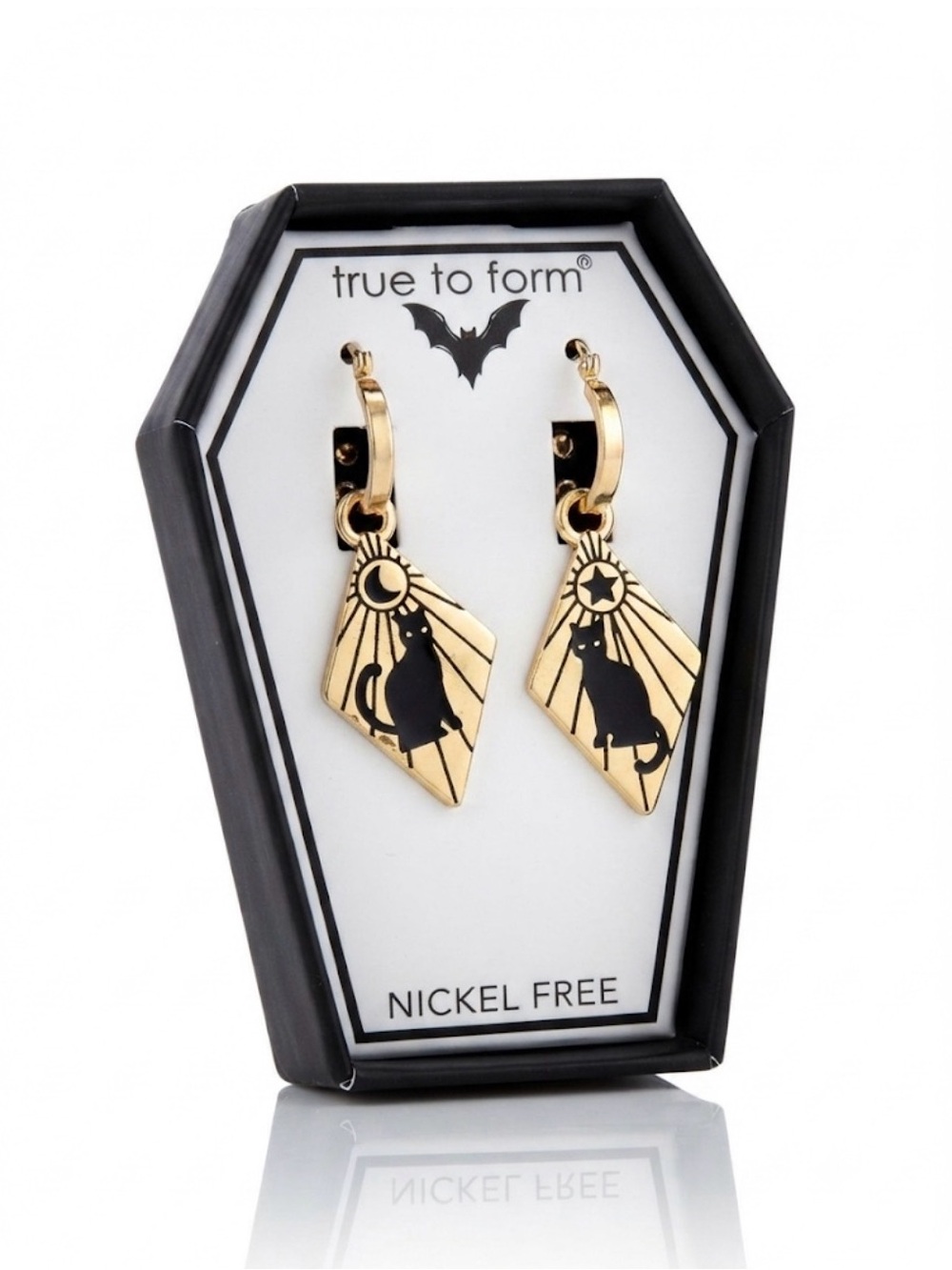 NWT ⚜️🐈‍⬛⚜️ True to Form Black Cat Halloween Huggie Hoop Earrings